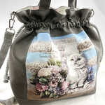 アッシュデザイン　巾着ショルダートート