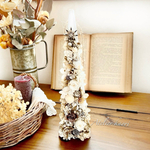 エレガントなツリー型アレンジメント 〜木製BOX入り〜        クリスマスツリー  プリザーブドフラワー  