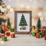 星降る夜のクリスマスツリー🎄（ペーパークイリング、ペーパークラフト）