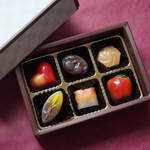 バレンタイン頃、到着可！　フルーツチョコレートBox6個入り