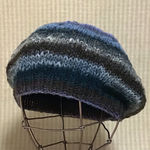 ⛄️SALE🌟新作✨自然派手紡ぎウールヤーンで編んだシンプル♪ベレー帽/野呂英作くれよんcol.473