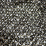50cmカット済/インド刺繍生地/黒/ブラック