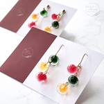 粒々(つぶつぶ)－もみじがり－ピアス/イヤリング｜押し花・レジン・秋色・ナチュラル・大人かわいい・揺れる・ギフト