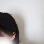 再販★ 　シーアな布感に立体ドビー織の■がかわいいシースルー　黒ゆるターバン*　ヘアバンド　