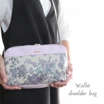 身軽におでかけ。お財布いらず　お財布機能付きショルダー/お財布ショルダー /お財布ポーチ/お財布ポシェット/お財布バッグ　リバティ　ムーンモス　セリーヌ