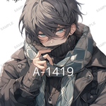 A-1419 メンズ ステッカー sticker 素材 コラージュ collage シール achashop