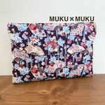 花扇子紫★御朱印帳ケース★御朱印帳入れ★1冊用★マルチケース