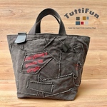 tuttifun＊charcoal gray  canvas bag     A139
