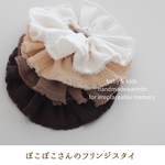 おしゃれママに◌𓈒𓐍 【circle fringe bib】　付け襟風　フリンジスタイ　フリルスタイ　出産祝い