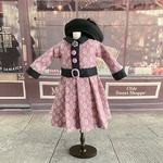 レトロワンピース(Provence violet)ベレー帽付き2点セット