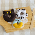 ハロウィンドーナツ　Ｂセット：黒ねこ・モンスター青・ガイコツ