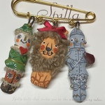 カカシ＆ブリキ＆ライオンのブローチ