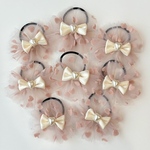 【新作】ラブリーチュールりぼん　キッズヘアゴム　子供ヘアアクセサリー　ペット　犬　ねこ　ヘアアクセサリー　ヘアゴム　バレッタ　ヘアピン　チュールりぼん　ハートりぼん　パールリボン　ミニヘアゴム