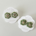 シンプルで甘すぎない花デザイン/グリーン