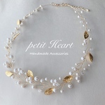 botanical pearl 小枝のネックレス　ウェディング　結婚式　ブライダル　花嫁　ドレス　パーティー