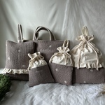 azu様専用　　　　【サイズ変更可能✂︎】【頑張るお子様とお揃い！ママも使える巾着ポーチ】【お名前刺繍】【必要なバックのみ選択可能】