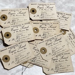 ☆刻印入りコーヒー染めタグ15枚☆