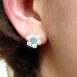 チタン パール六花ピアス