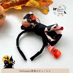 【Halloween黒猫Makanaカチューシャ】撮影用  ペット用  プレゼント  イベント用 猫 犬 