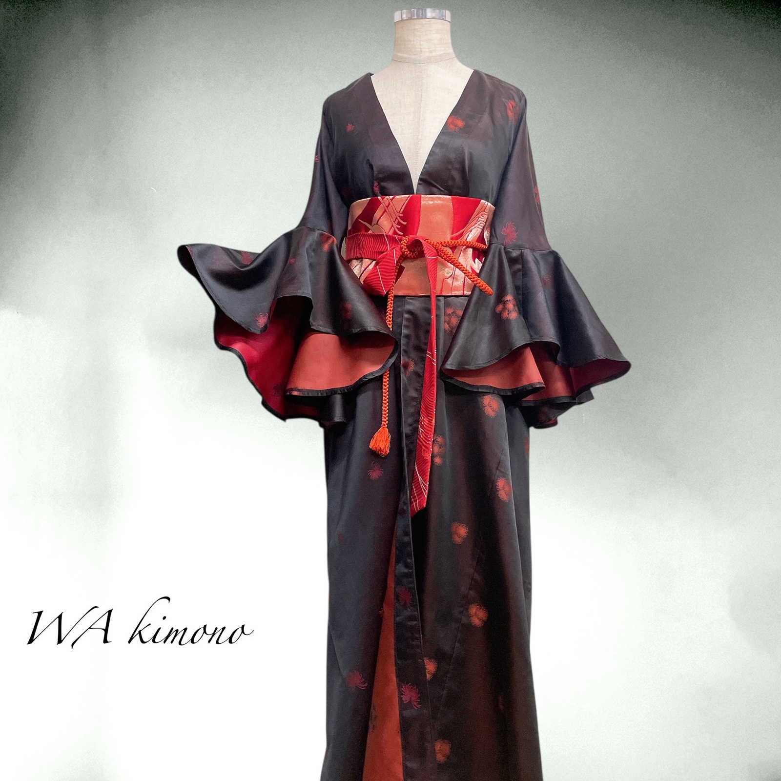 着物MIXパッチワークワンピ S～M ロングワンピース 着物リメイク