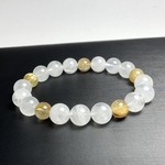 ヒマラヤ産　10mm＊K2ムーンクォーツとルチルクォーツのブレスレット❣️❣️