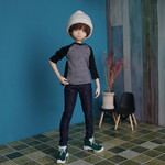 rurukoboy：デニムパンツ（インディゴブルー）