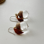 hoppepiyo様専用　　ぷっくりクリア小さなどんぐりピアス　イヤリング　秋　どんぐり　
