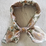 キッズスカーフ　くすみピンクレトロフラワー