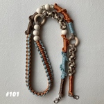 【mineフォロー、インスタフォローで100円オフ！】スマホショルダーストラップ　パラコード　オレンジ　茶色　ブラウン　水色　ブルーグレー　くすみカラー　ハンドストラップ