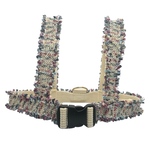 【NEW】hagoromoハーネス ツイードボルドーグレー　リード:グレー