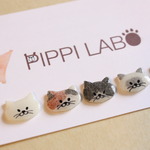 選べる！ねこピアス・イヤリング（顔）