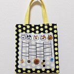 ネコのあみだくじ　ポシェットにもなる小さい手さげかばん