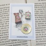 ミニチュアアンティークジャグとお皿、ポットのセット