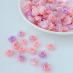 ソフトバラ ピンク パープル 20g 約120個 ソフトローズ ビーズリース ビーズブレスレット ビーズストラップ 
