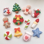 12個 オーナメント スタンダード クリスマス フェルト セット ホームメイド