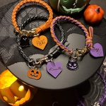 👻ハロウィンにおすすめ🎃🕸️オリジナルオーダーメイド本革チョーカー＊日本製＊世界に一つだけのチョーカー　🎃ネックレス　迷子札　🕸️