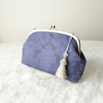 Élise ダマスクネイビー お財布ショルダー