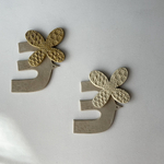 壁掛けオブジェ　お花とトリ