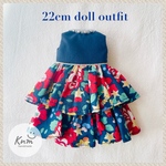 navy blue Liberty Betsy Star ワンピース 22cmドールアウトフィット ドール服