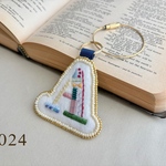 刺繍アルファベットキーリング 【A】-03