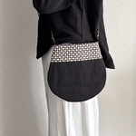 両面こぎん刺ししずく型サコッシュ