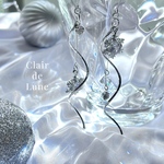 冬限定𓂃𓈒𓏸Silver ❄︎クリスタル雪の結晶ピアス/イヤリング