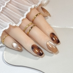 【今だけ計測チップ無料】マグネットネイル　FICO べっ甲ネイル　秋ネイル　秋　ネイルチップ　大人ネイル　ベージュ　ニュアンス　ブラウン