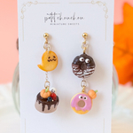 小さなハロウィンパーティー🎃ハロウィンドーナツ＆ケーキのピアス/イヤリング❁ミニチュア