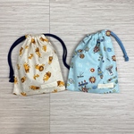 コップ袋 2枚セット ライオン ロボット 宇宙 巾着袋 ☆ ハンドメイド