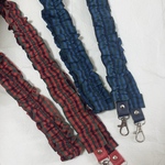 ハンドメイドALLフリルが可愛いショルダーストラップ/ファミリアチェック生地変更