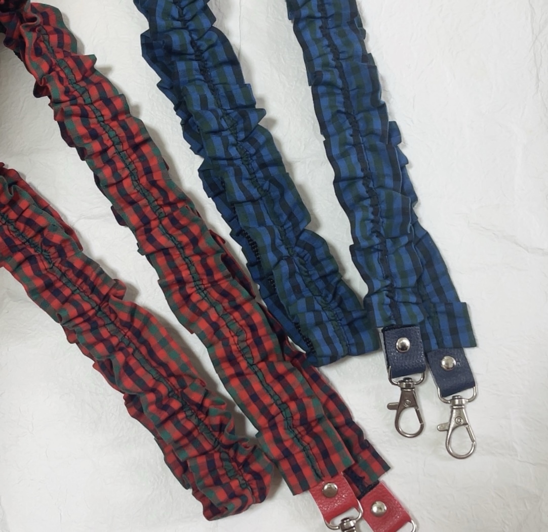 ファミリア　ビビィ　ショルダーストラップ　青系　チェック　フリル　新品未使用 再販売日が決定】Bibiy.×familiar 初のコラボレーションアイテム