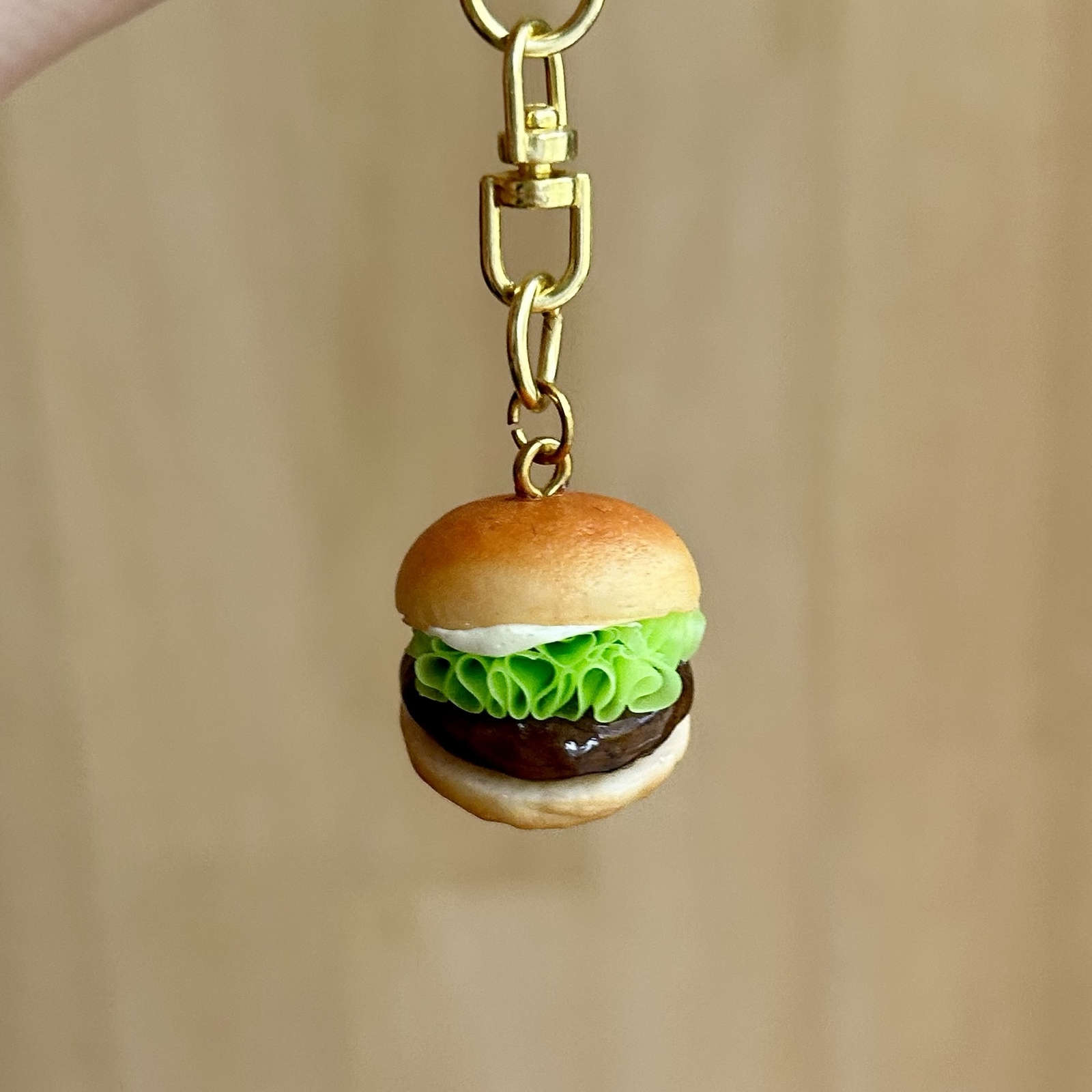 🍔ミニチュアてりやきハンバーガーキーホルダー🍔 - キッチン ペルアミ