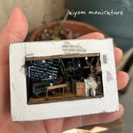 ステンドグラス風boxの小さなカフェ/小さいおうち/miniドールハウスオブジェ/no.0400【kiyom】