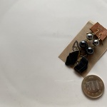 NC700-095カコクセナイトインアメジスト+ガーネットAsymmetry  40㎝+chain*天然石ネックレス *送料無料*